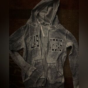 Gray Las Vegas Zip-Up Sweatshirt
